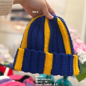 Multicolor Crochet Beanie Hat Fall Winter Spring Hat For Personal or Gifts B2  B